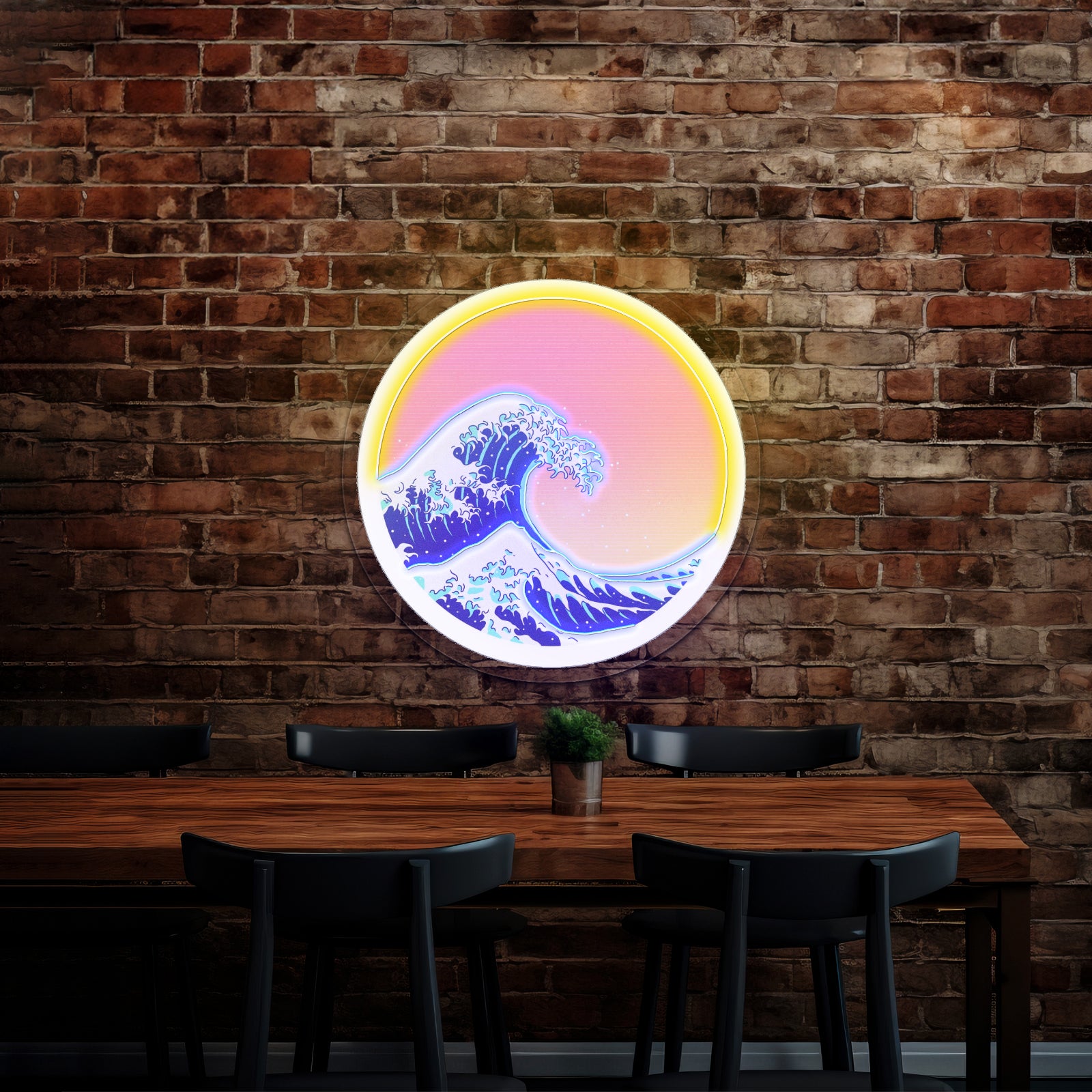 Ocean Wave Artwork Personalized Neon Signs