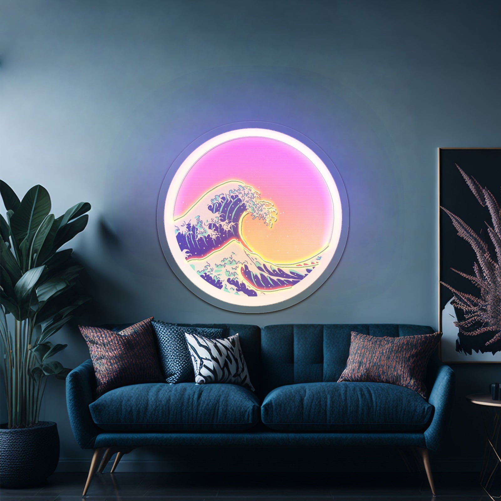 Ocean Wave Artwork Personalized Neon Signs