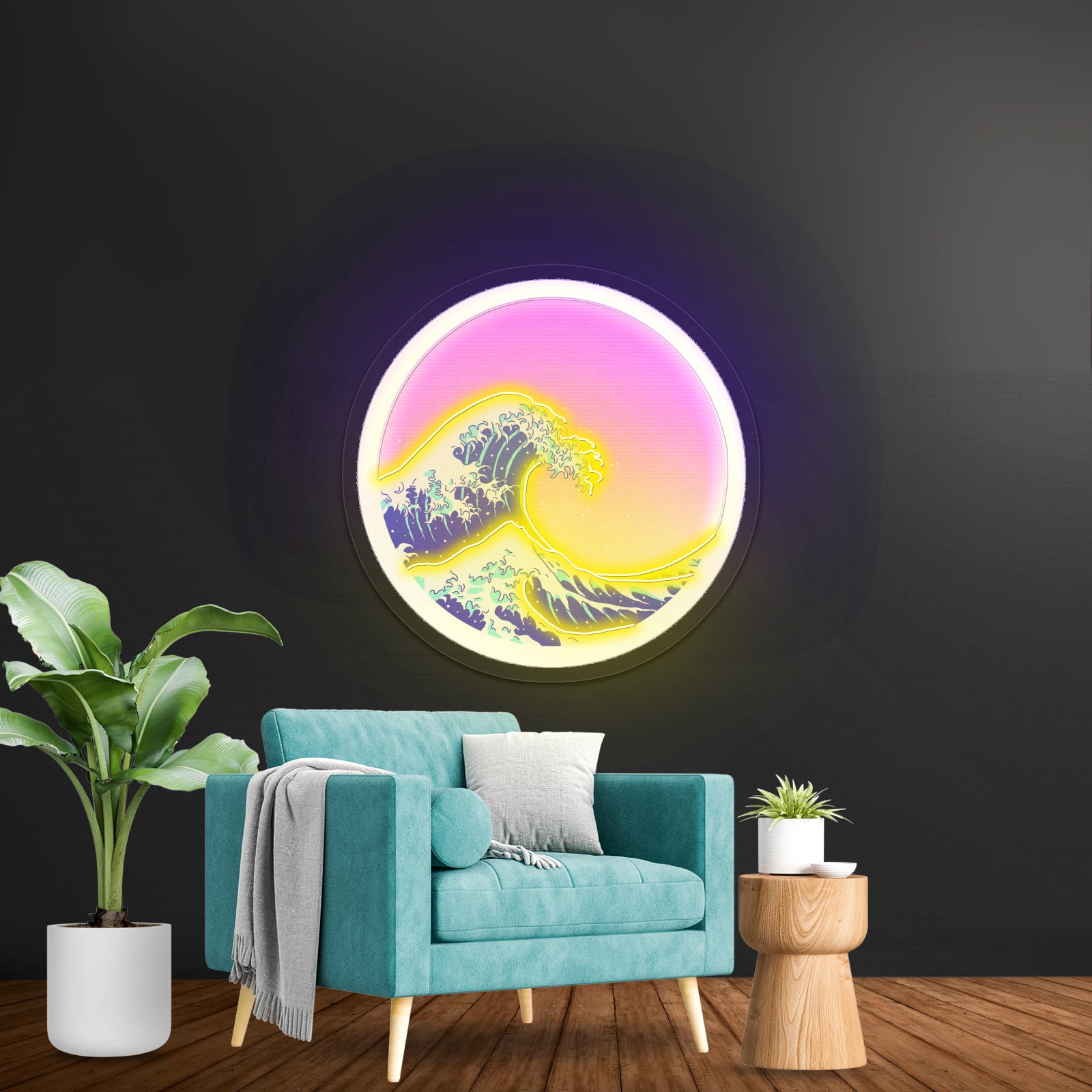 Ocean Wave Artwork Personalized Neon Signs