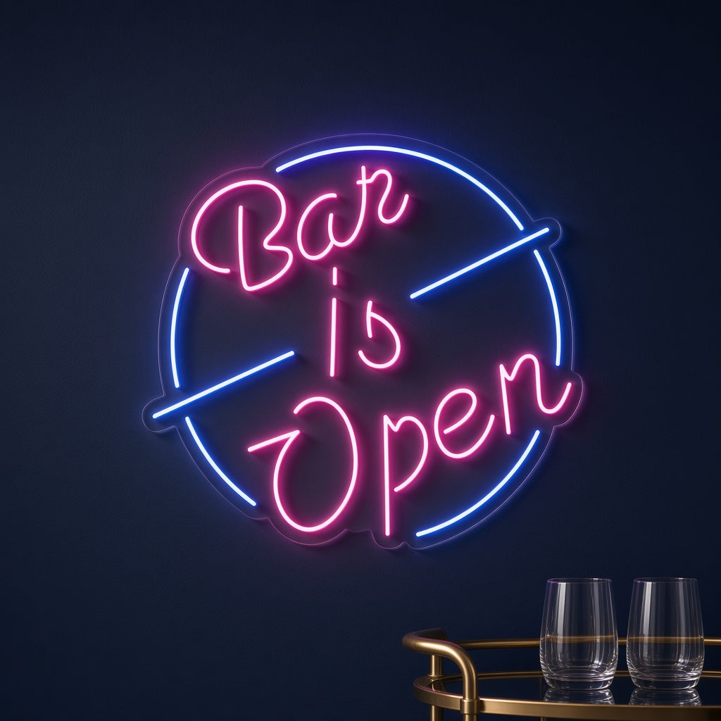 Bar Is Open LED Neon Sign
