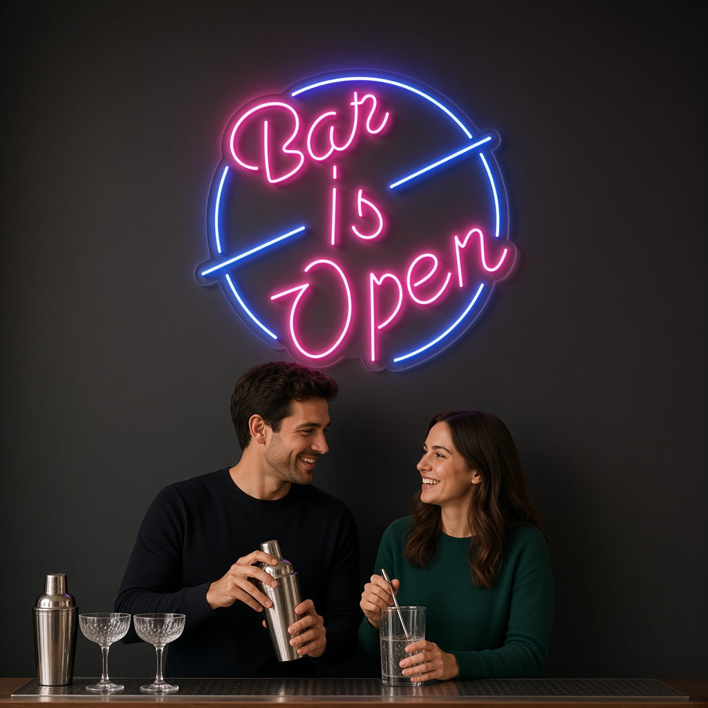 Bar Is Open LED Neon Sign