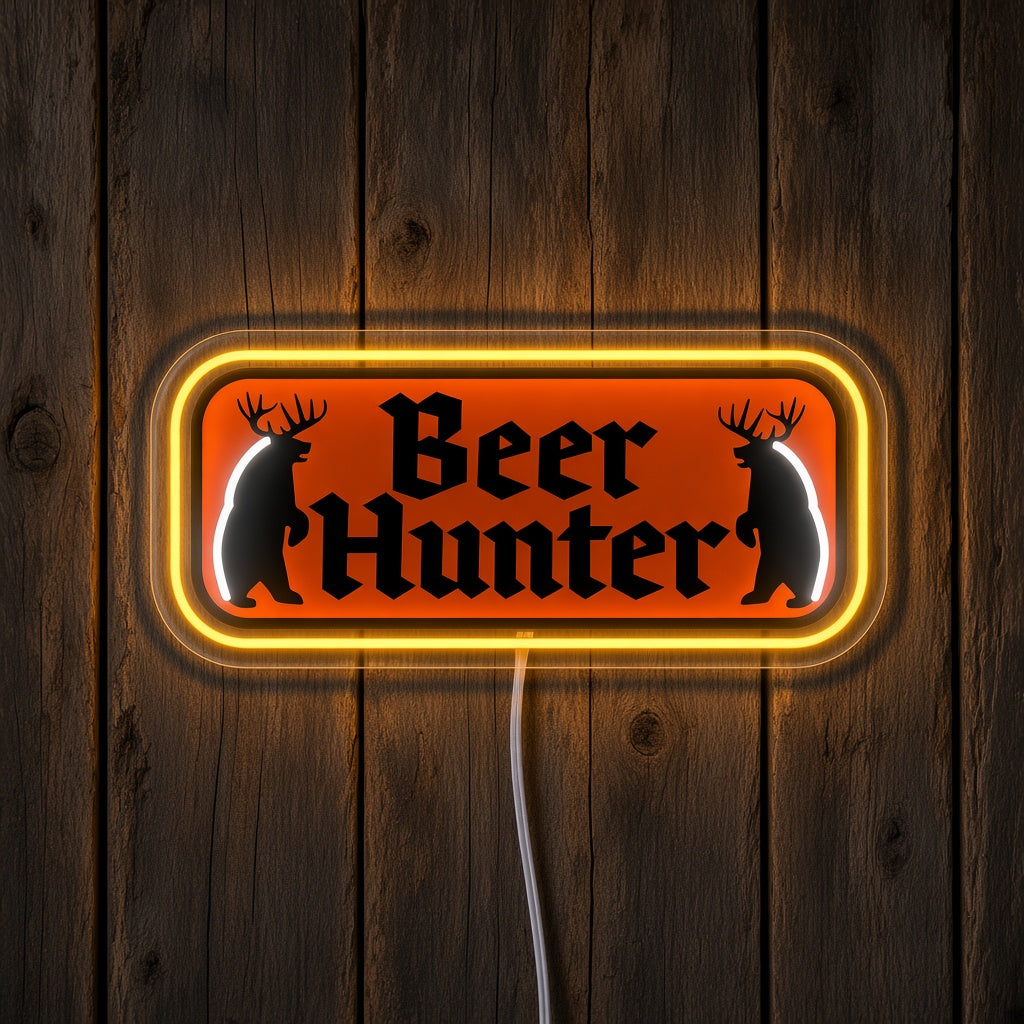 Beer Hunter LED Neon Sign