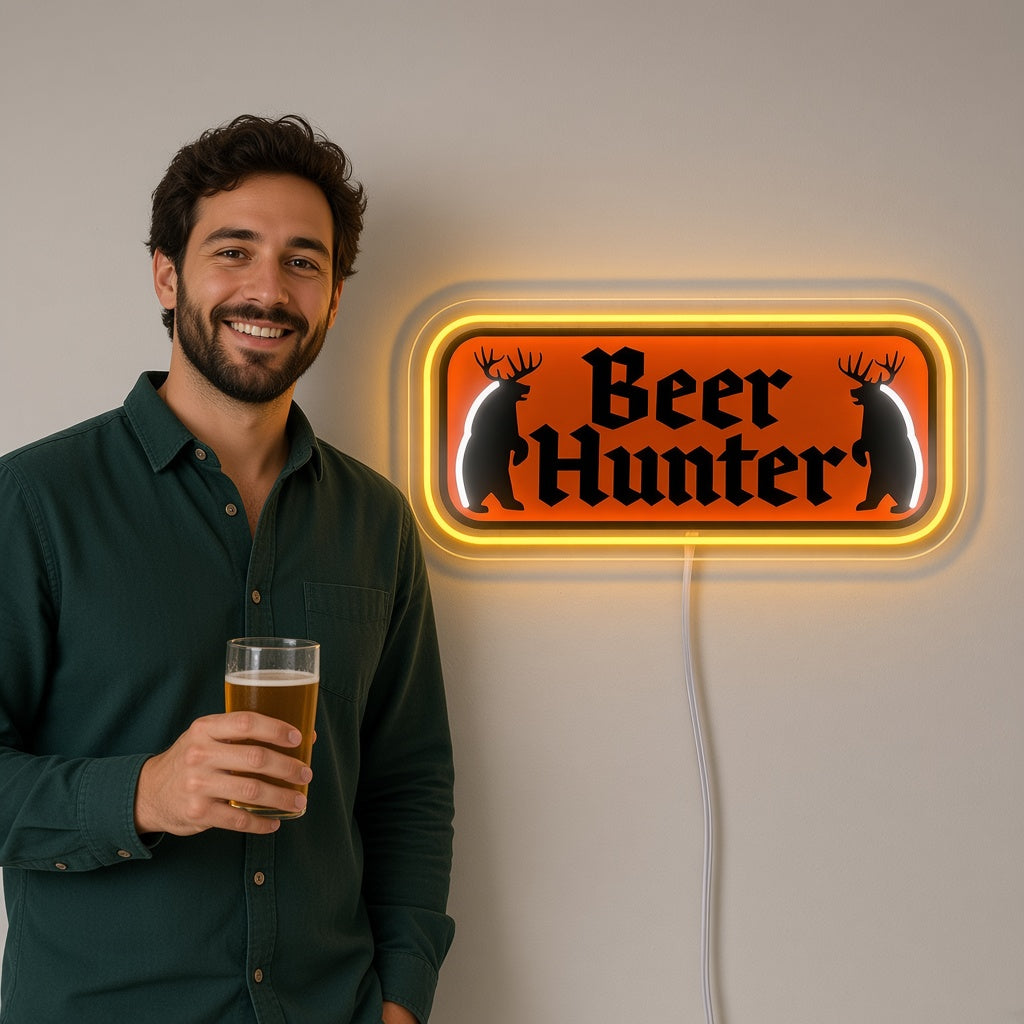 Beer Hunter LED Neon Sign