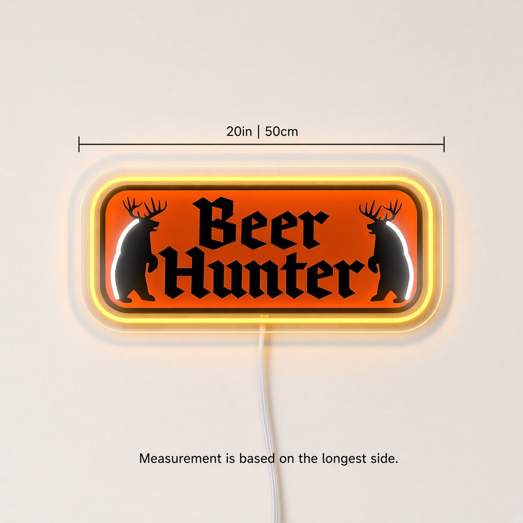 Beer Hunter LED Neon Sign