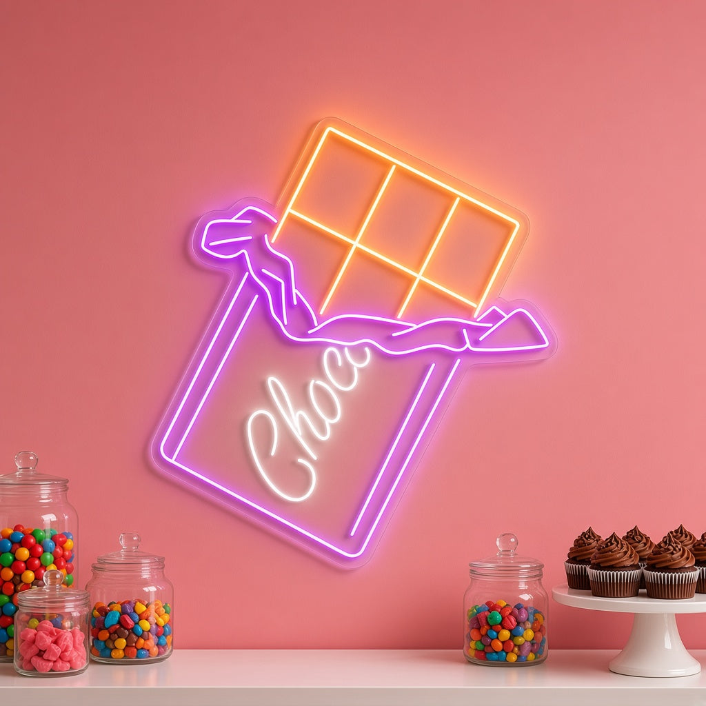 Chocolate Bar LED Neon Sign