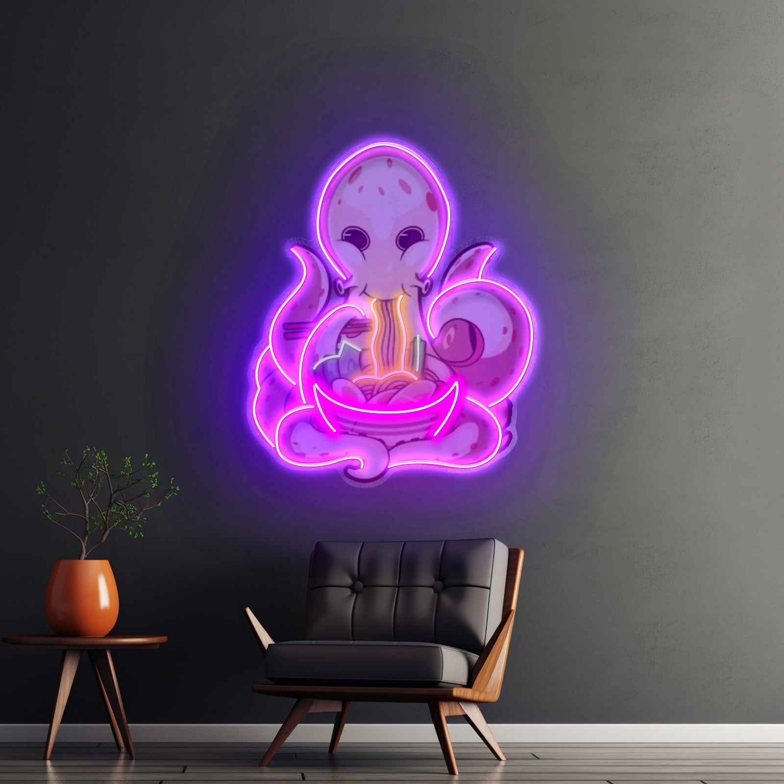 Octopus Eating Ramen Led Neon Sign Light Custom Led Signs - Shineneon
