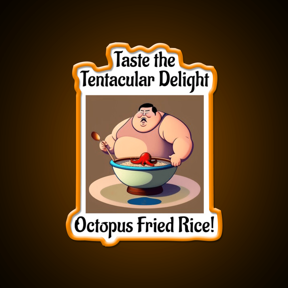 Octopus Fried Rice Led Neon Sign Chinese Food Rgb Color - Shineneon