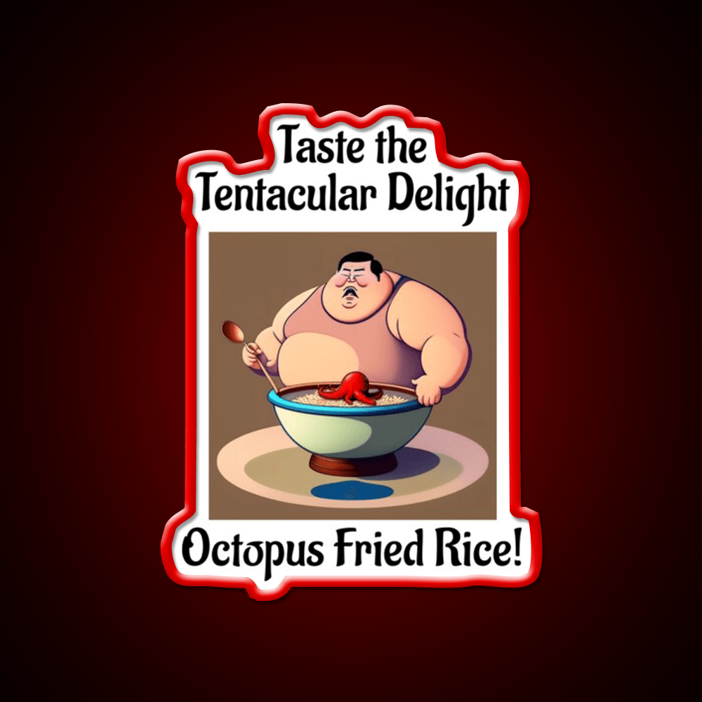 Octopus Fried Rice Led Neon Sign Chinese Food Rgb Color - Shineneon