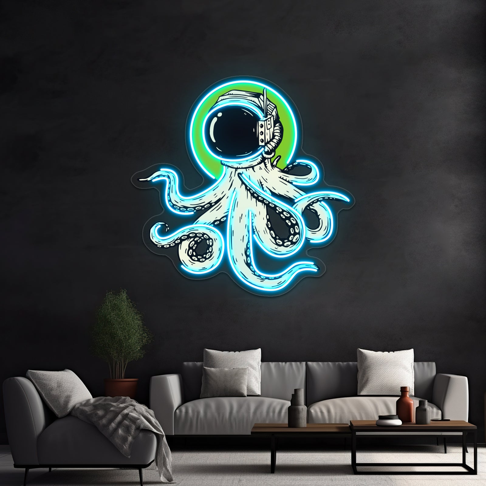 Octopus In Space Wall Artwork Neon Signs | Shineneon
