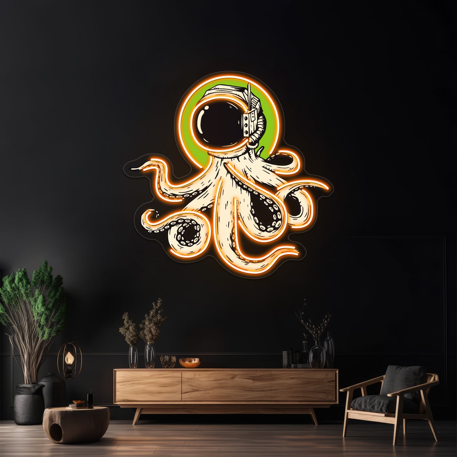 Octopus In Space Wall Artwork Neon Signs | Shineneon