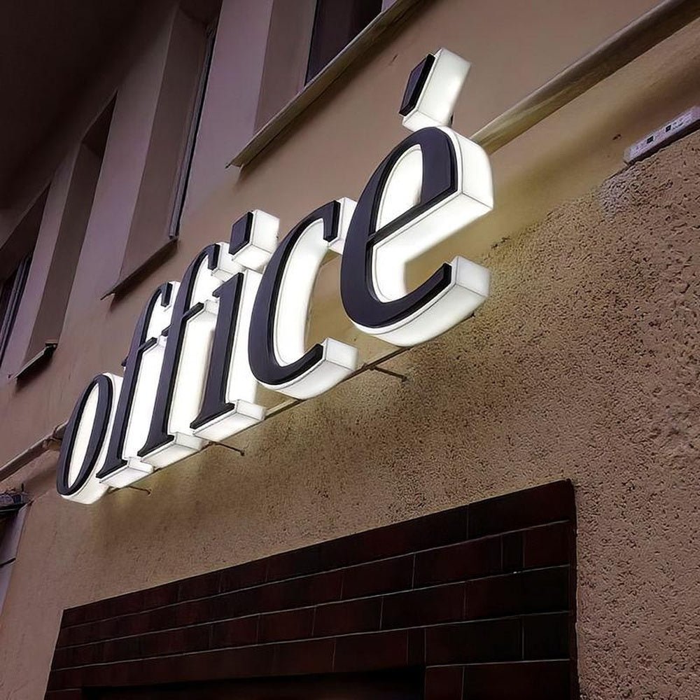 Office 3D Backlit Letters Business Metal Led Sign - Shineneon