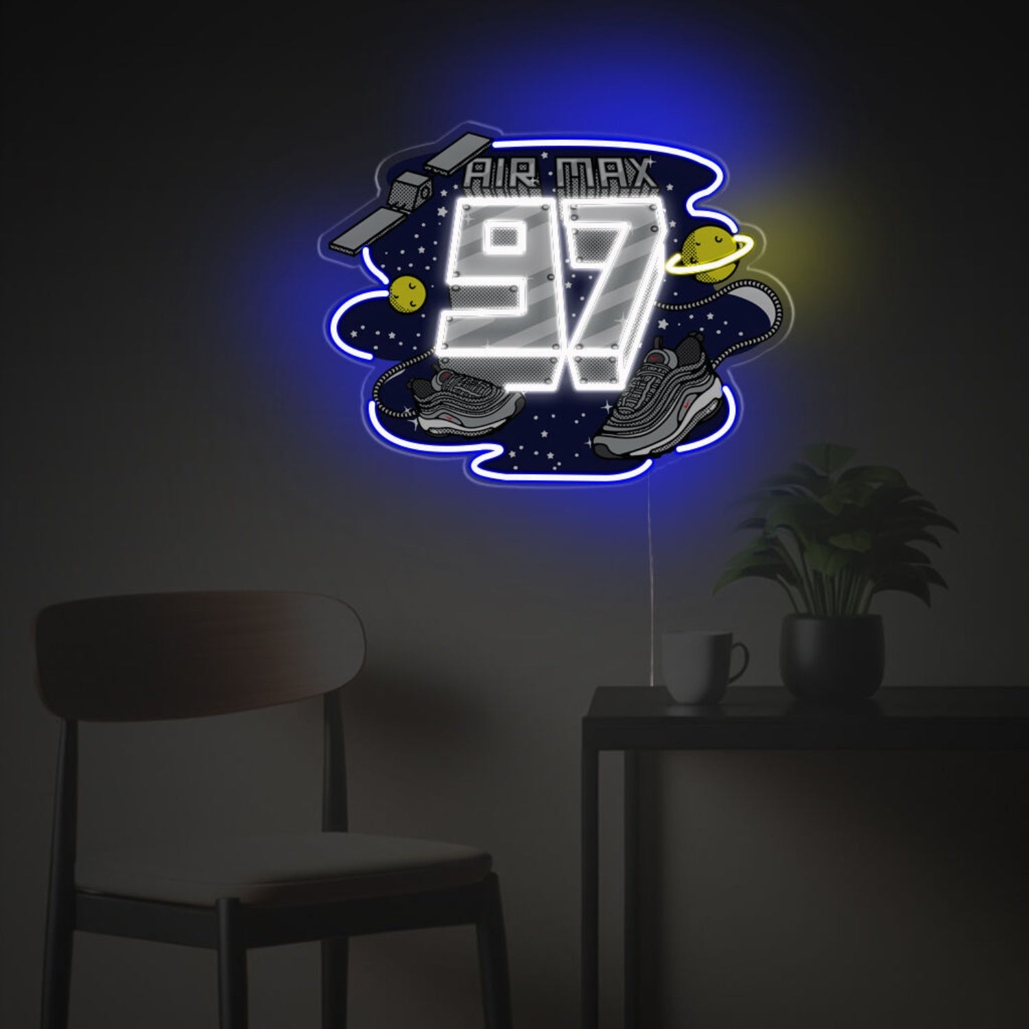 Office Store Ambiance With Air Max 97 In Led Neon Acrylic Artwork | Shineneon
