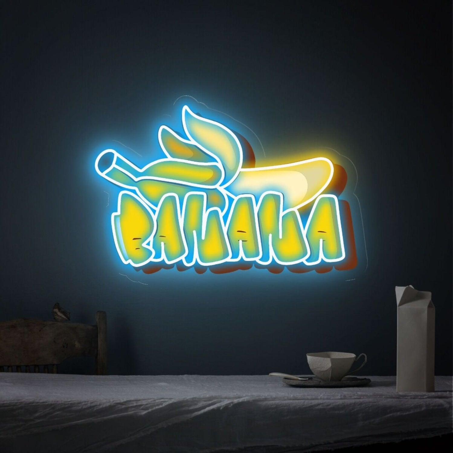 Office Store And Bars With Banana Uv Neon Sign Artwork | Shineneon