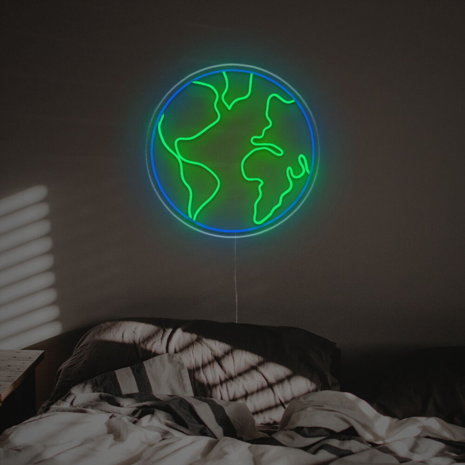 Office Store Bar Earth Outline Led Neon Sign | Shineneon