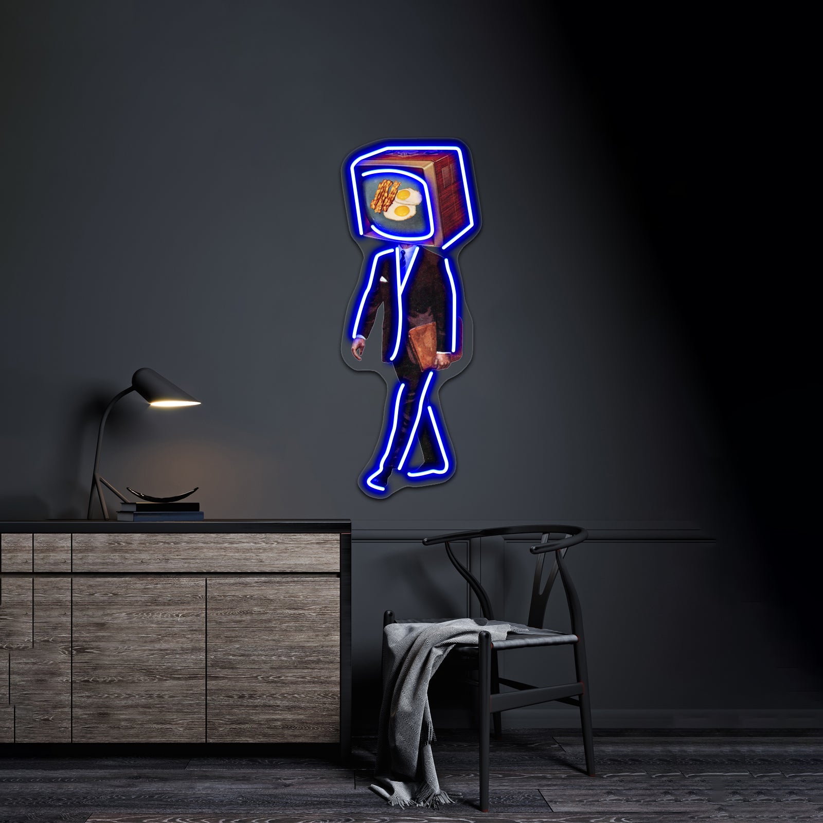 Office Worker Artwork Business Led Sign | Shineneon