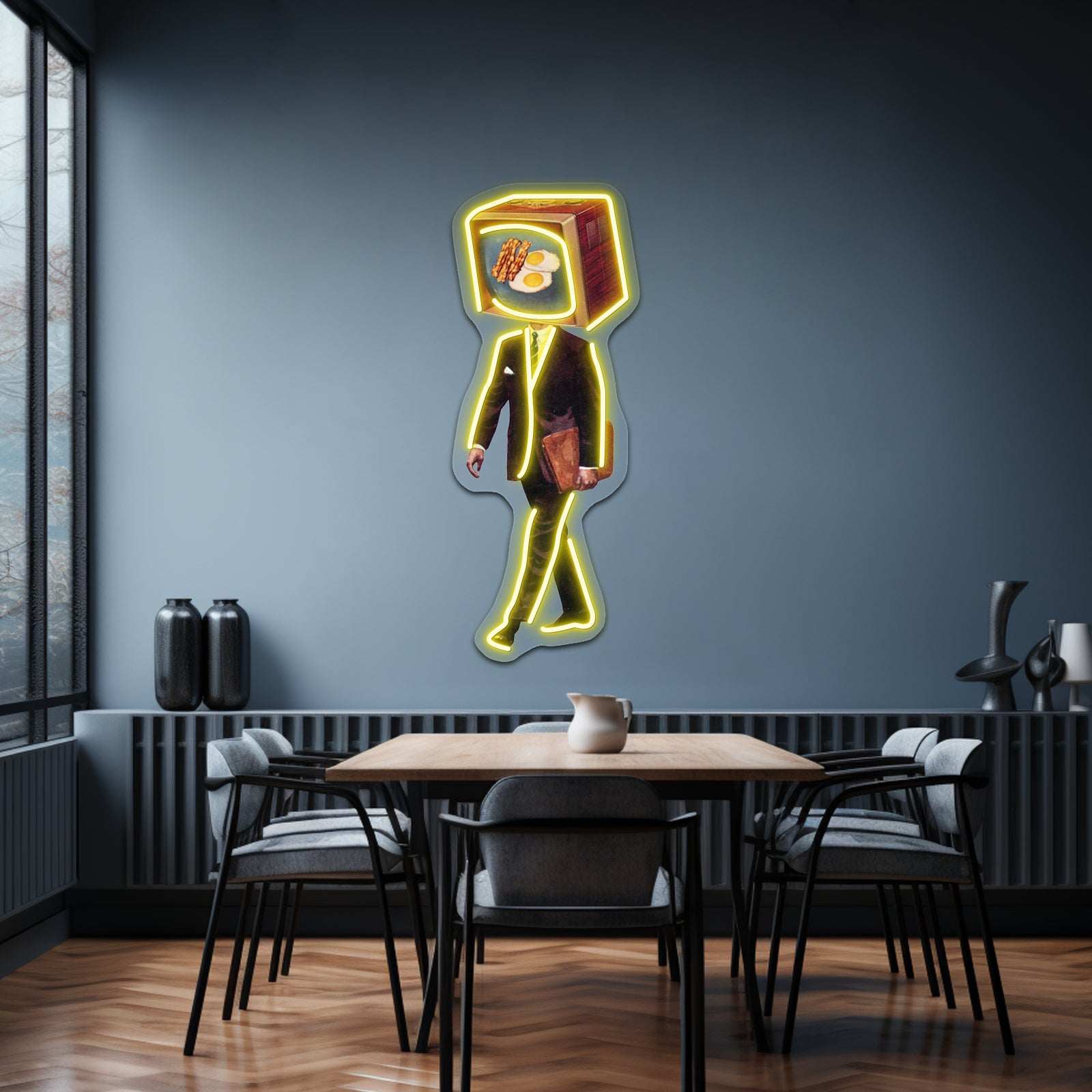 Office Worker Artwork Business Led Sign | Shineneon