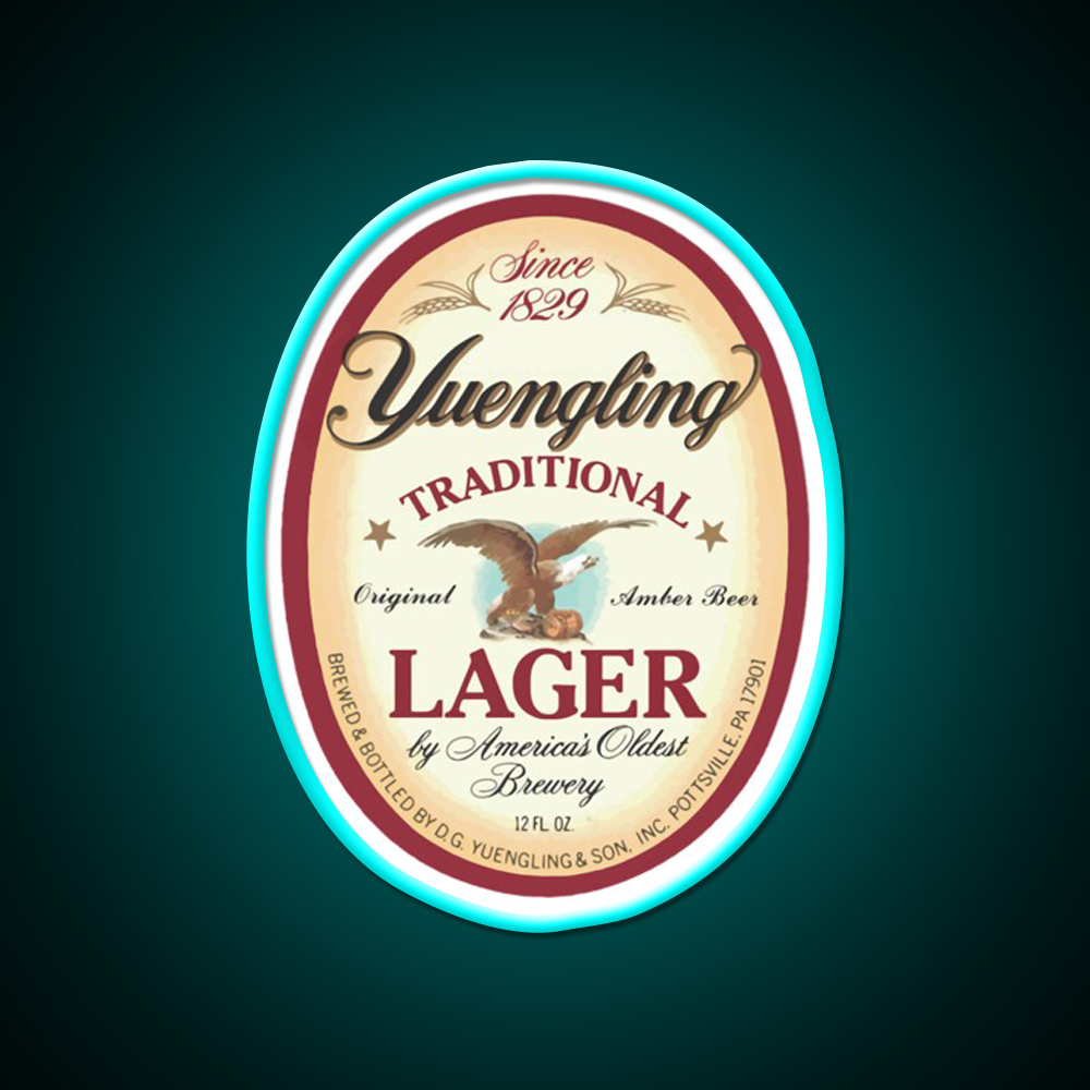 Official Merchandise Yuengling Lager Whiskey Drink Bar Led Neon Sign Rgb Color