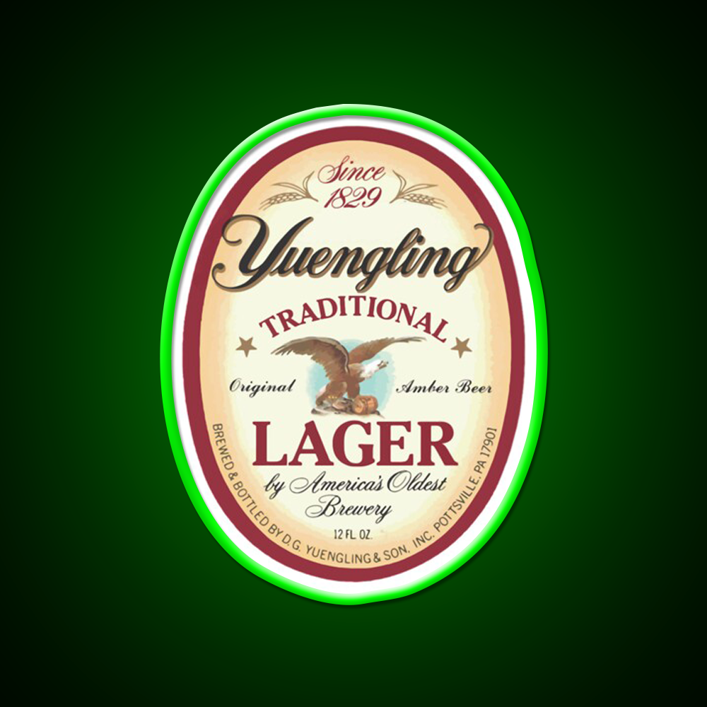 Official Merchandise Yuengling Lager Whiskey Drink Bar Led Neon Sign Rgb Color