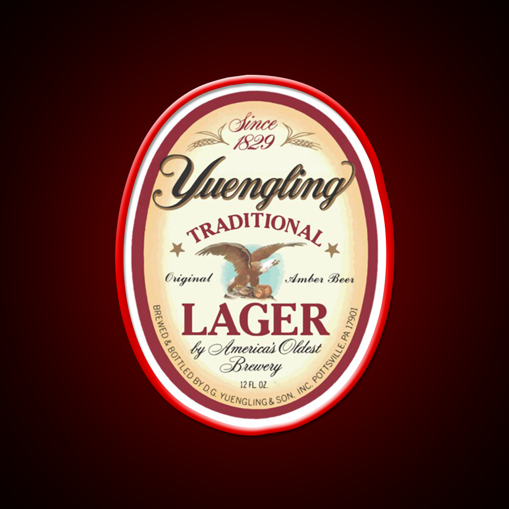 Official Merchandise Yuengling Lager Whiskey Drink Bar Led Neon Sign Rgb Color