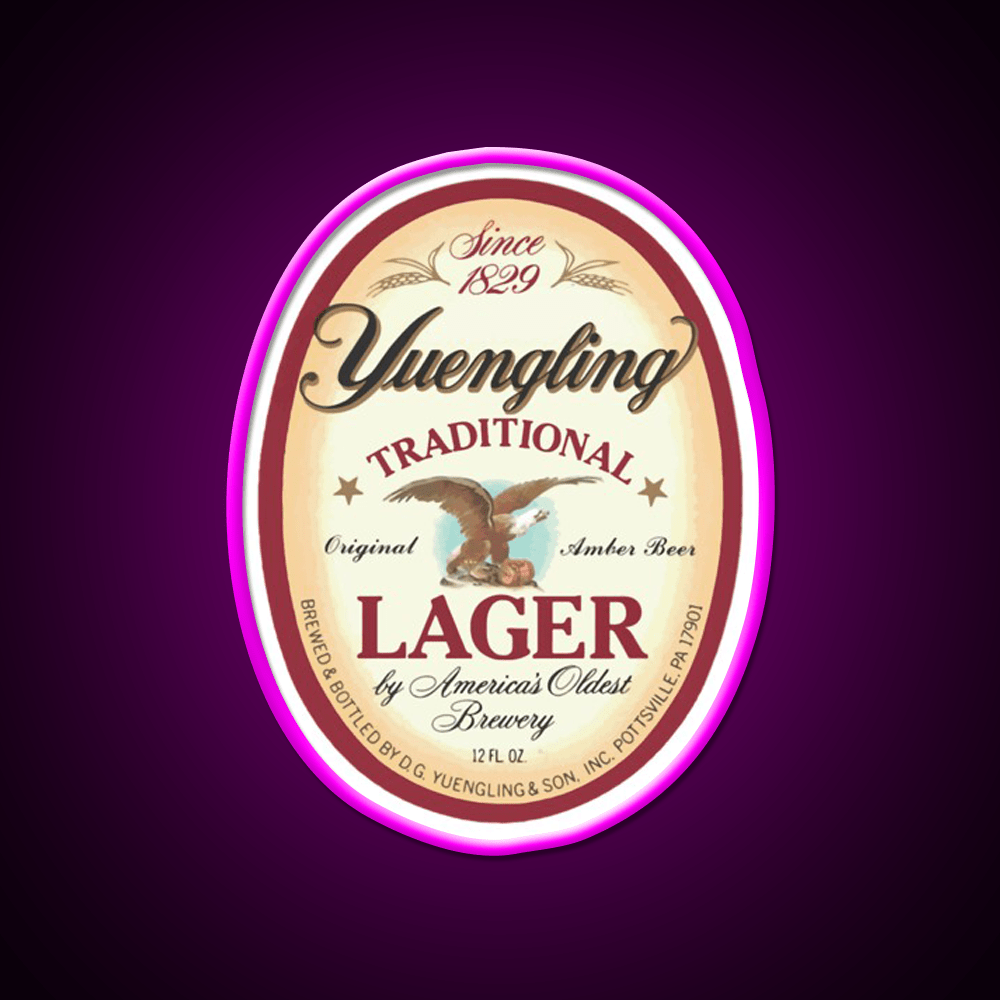 Official Merchandise Yuengling Lager Whiskey Drink Bar Led Neon Sign Rgb Color - Shineneon