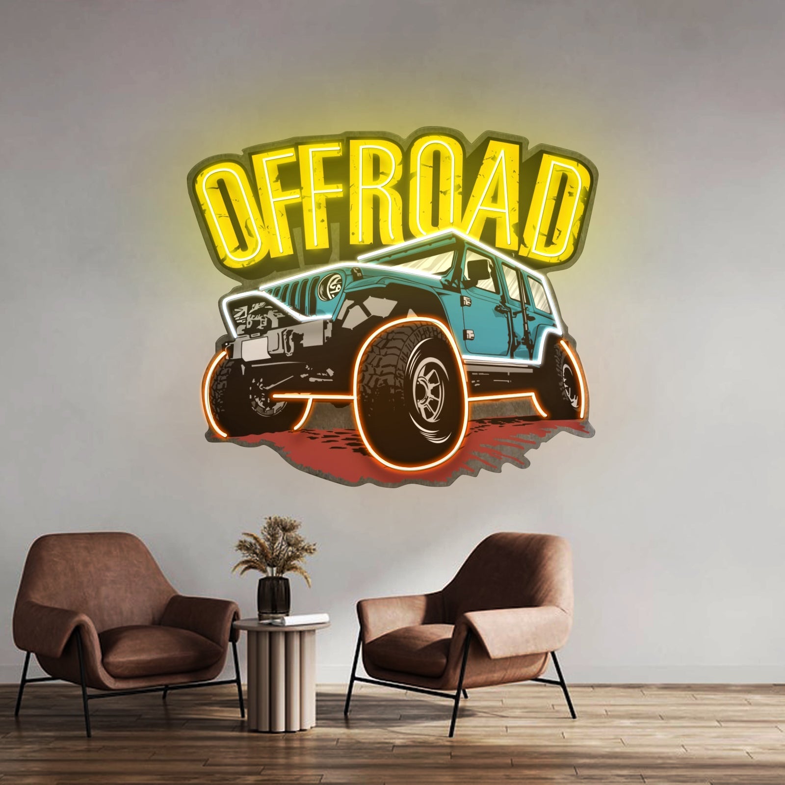 Offroad Adventure Car Led Neon Sign Light Custom Led Signs - Shineneon
