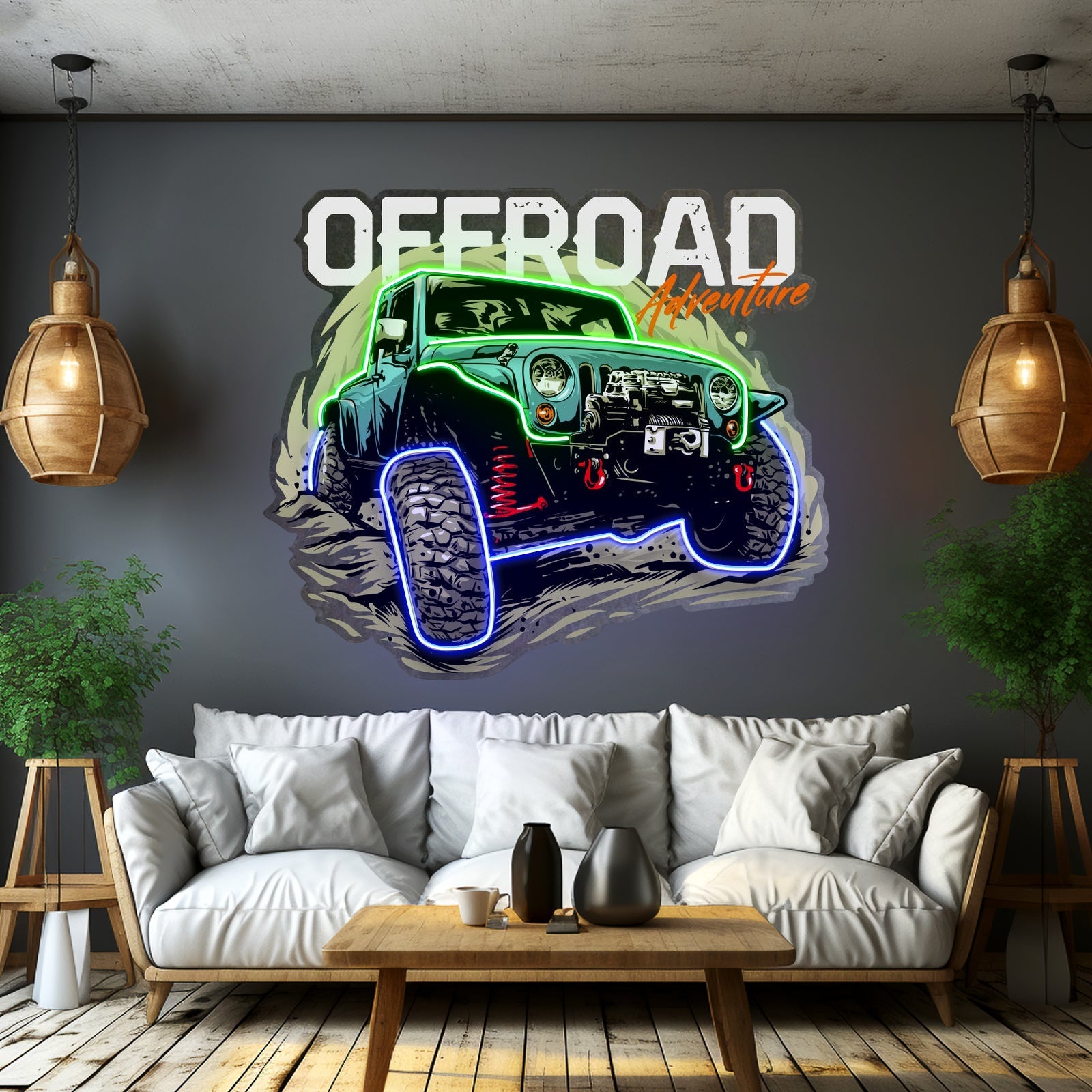 Offroad Adventure Dark Car Led Neon Sign Light Custom Led Signs - Shineneon