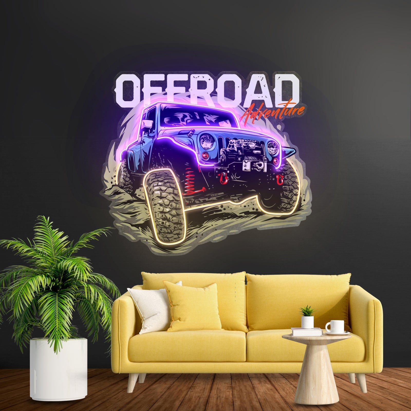 Offroad Adventure Dark Car Led Neon Sign Light Custom Led Signs - Shineneon