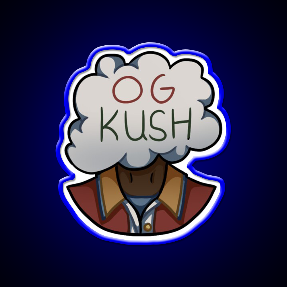 Og Kush Hemp Inspired Green Leaf Led Neon Sign Rgb Color - LED neon sign view 5