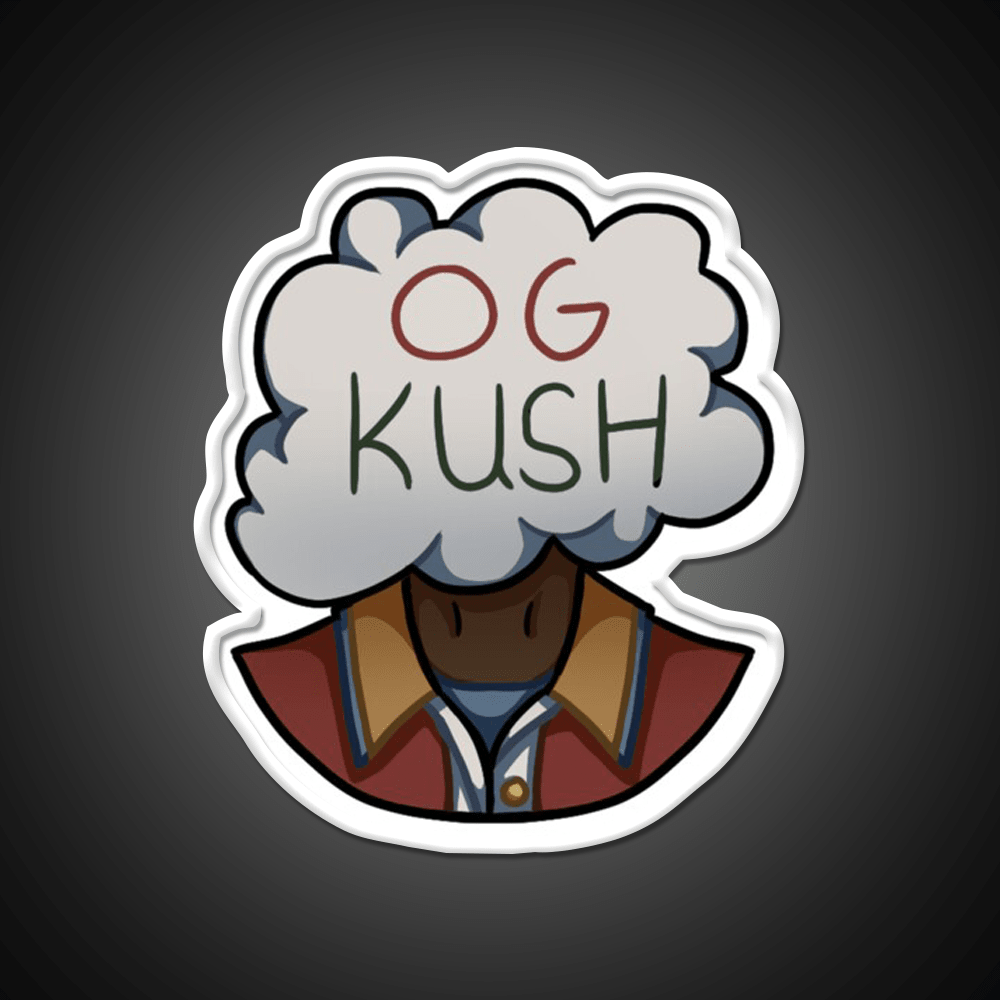 Og Kush Hemp Inspired Green Leaf Led Neon Sign Rgb Color - Shineneon