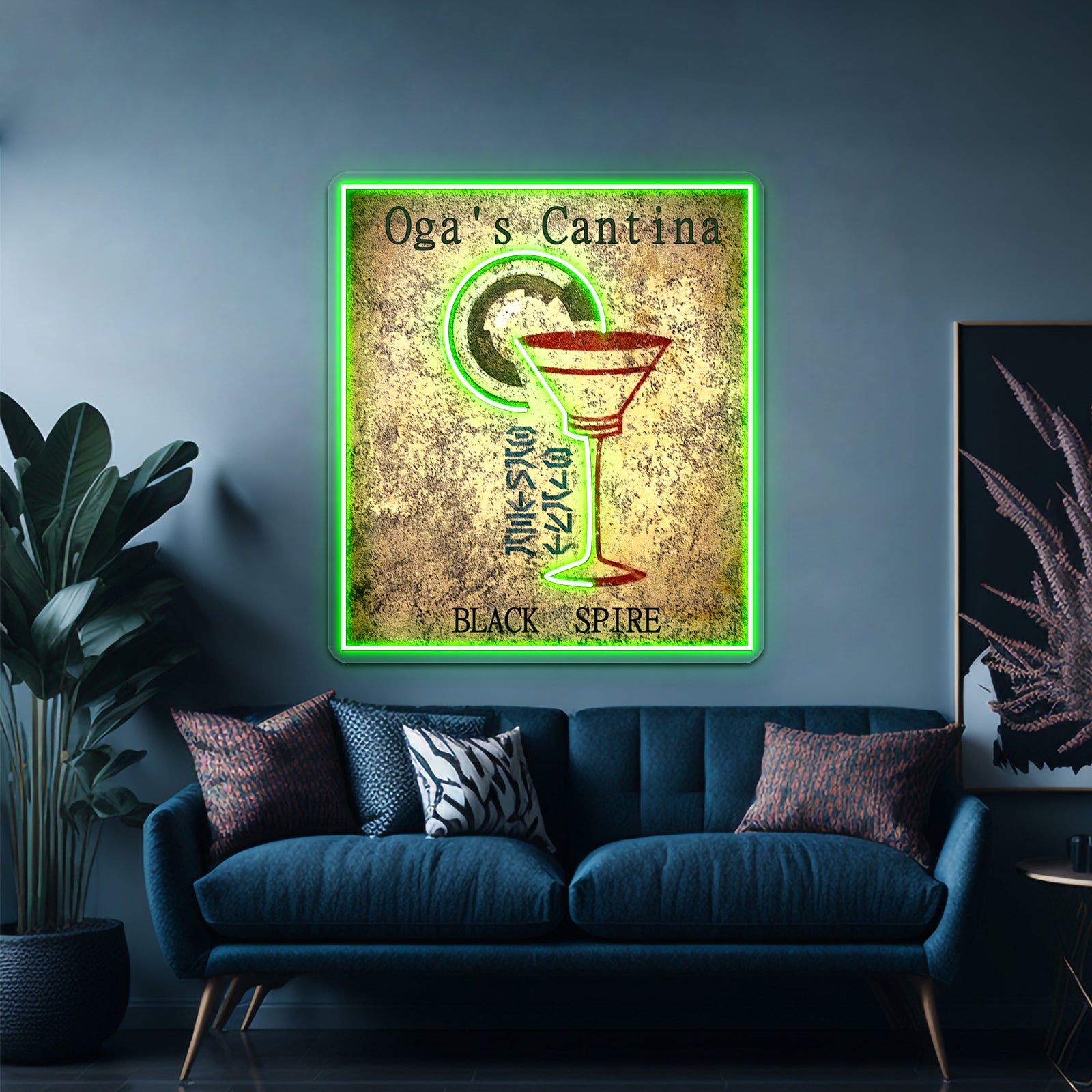 Ogas Cantina Black Spire Outpost Artwork Business Led Sign | Shineneon