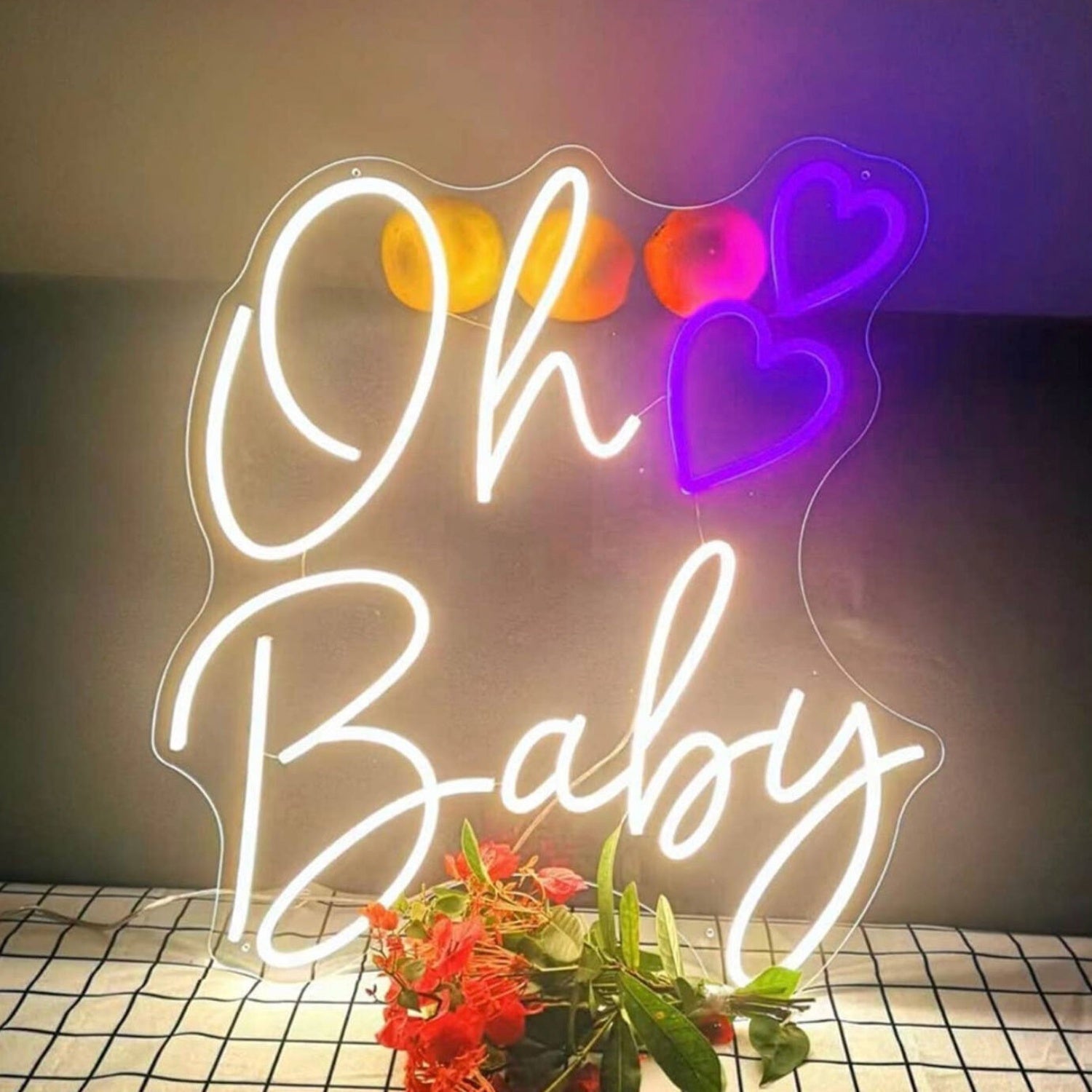 Oh Baby Heart Neon Sign | Shineneon