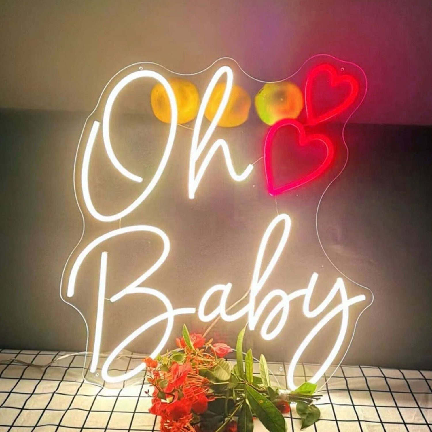 Oh Baby Heart Neon Sign | Shineneon