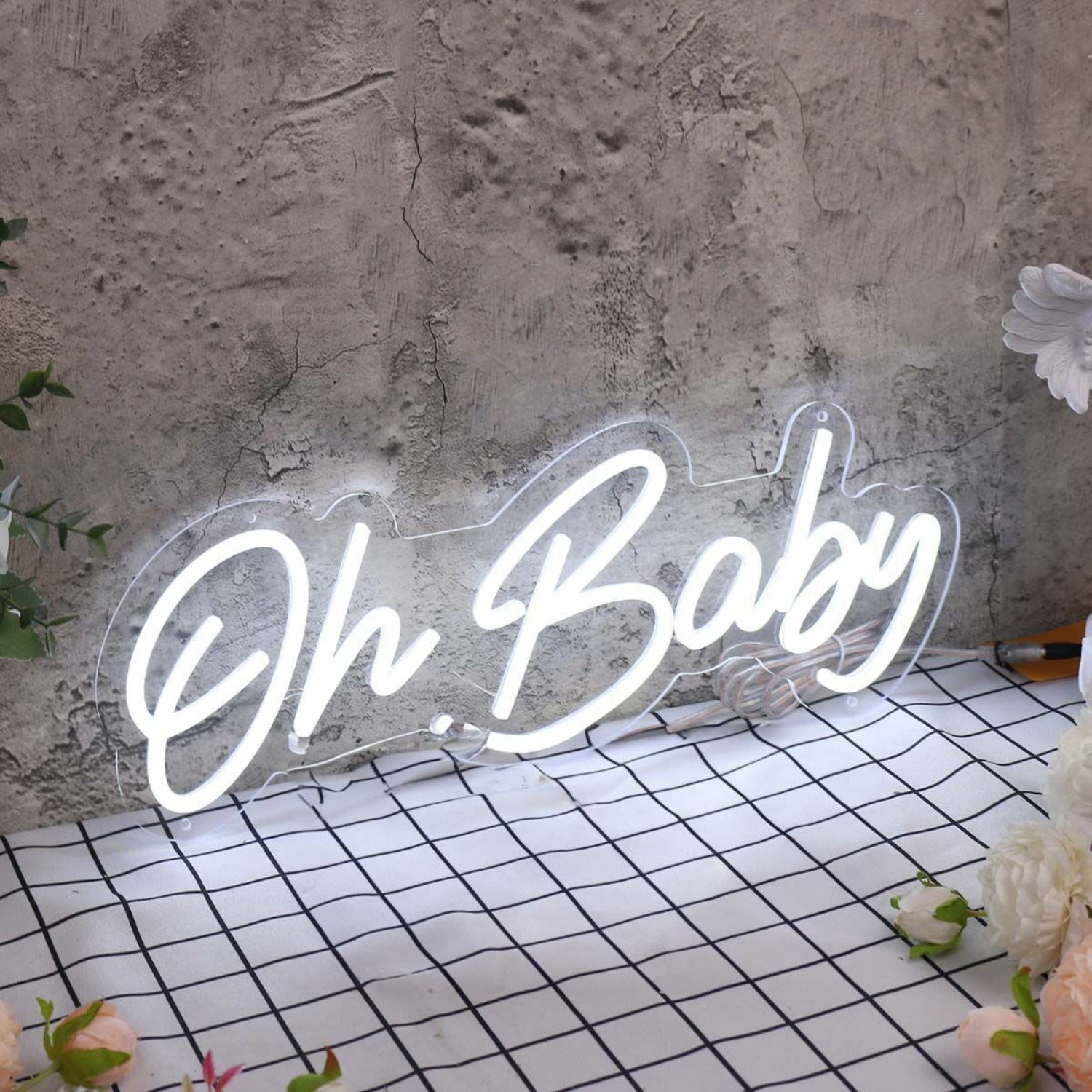 Oh Baby White Neon Sign | Shineneon