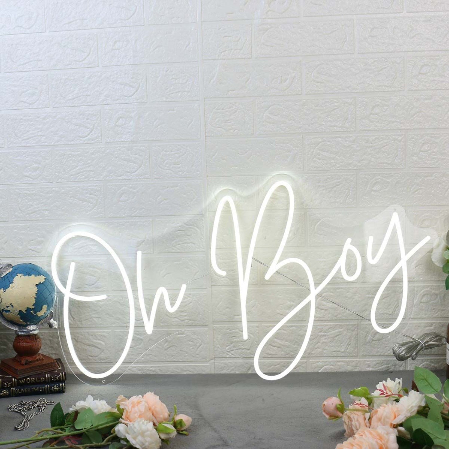Oh Boy White Led Neon Sign - Shineneon