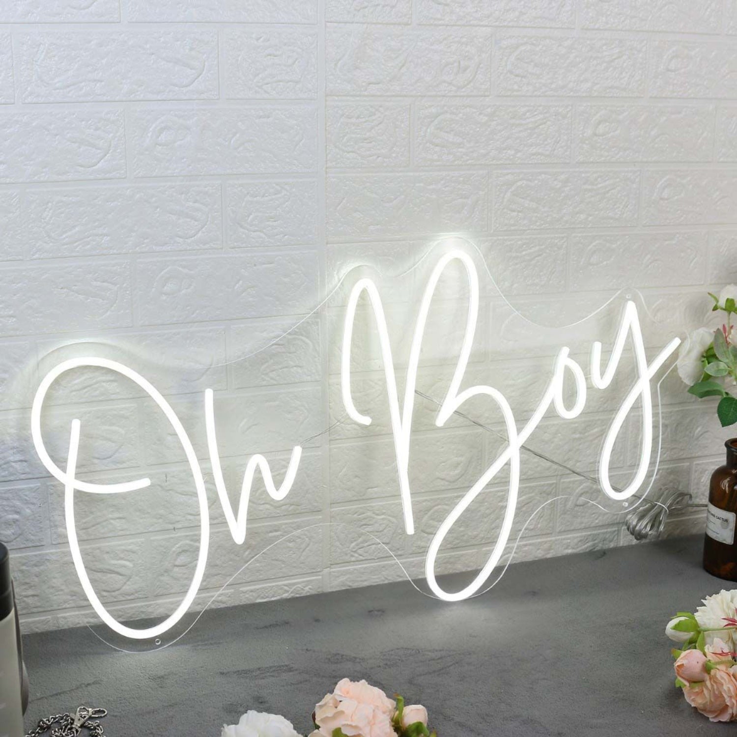 Oh Boy White Led Neon Sign - Shineneon