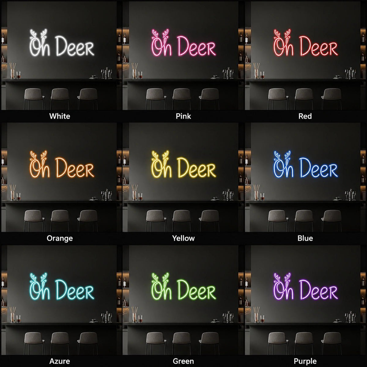Oh Deer Reindeer LED Neon Sign - Shineneon