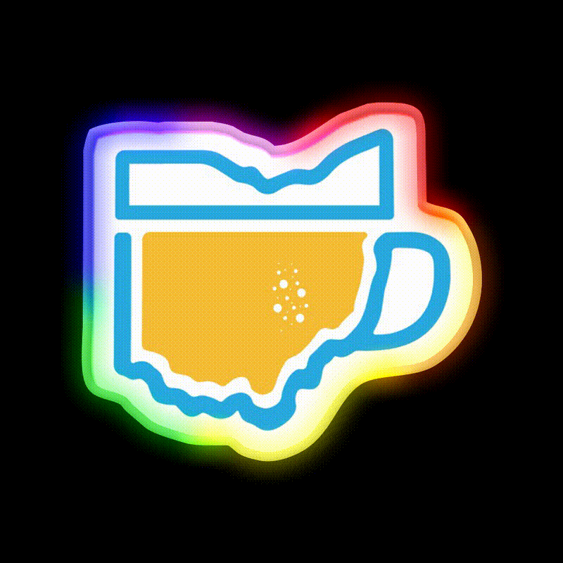 Ohio Beer Mug Beer Bar Decor Led Neon Sign Rgb Color - LED neon sign close-up detail
