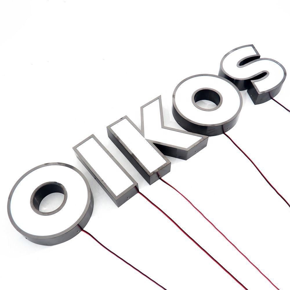 Oikos 3D Frontlit Letters Metal Led Sign - Shineneon