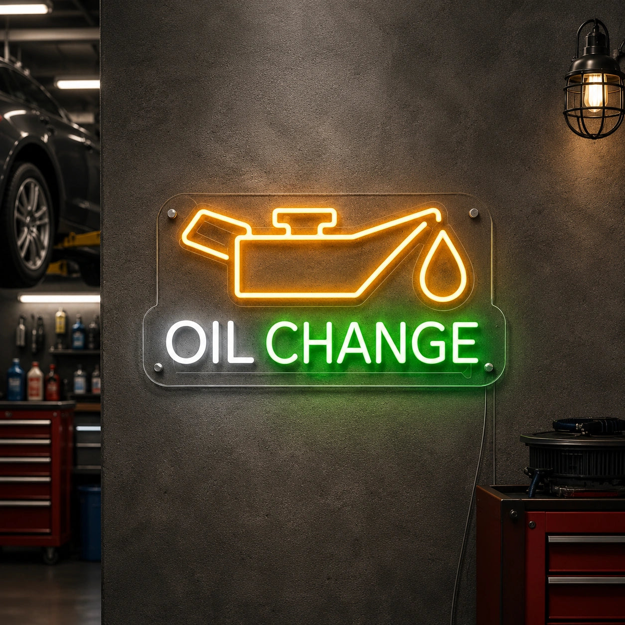 Oil Change Neon Sign LED Neon Sign high-converting product image