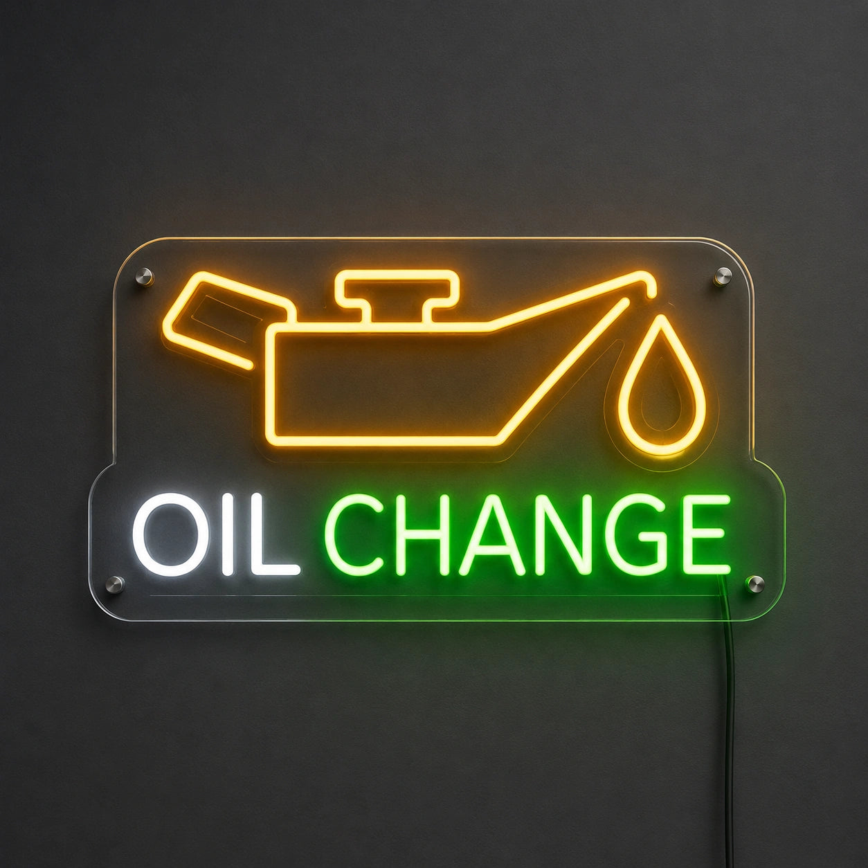 Oil Change Neon Sign LED Neon Sign main product image