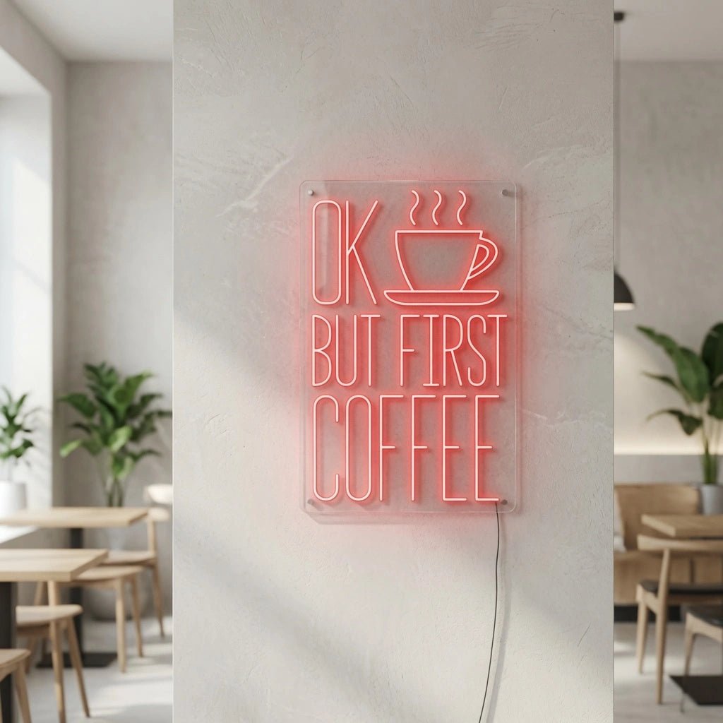 Ok But First Coffee LED Neon Sign - Shineneon