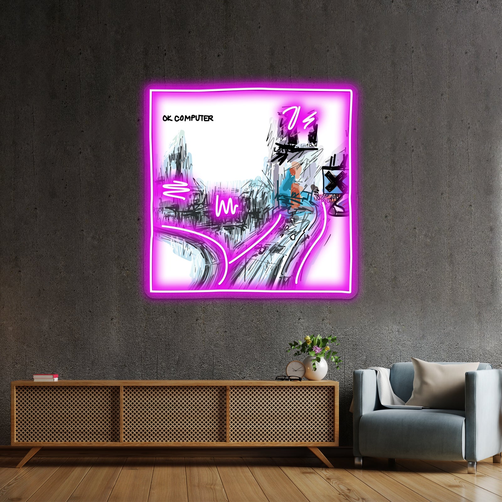 Ok Computer Artwork Business Led Sign | Shineneon