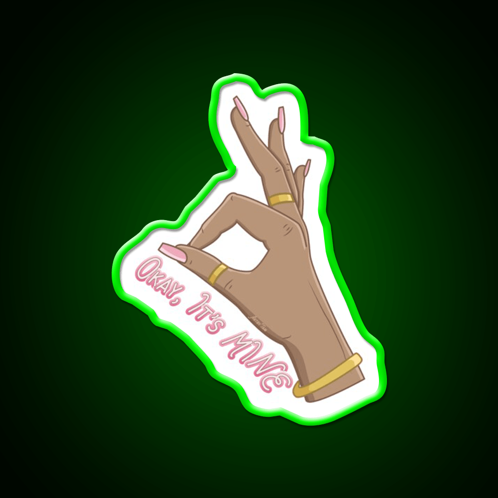 Okay Its Mine Nail Salon Led Neon Sign Rgb Color - Shineneon