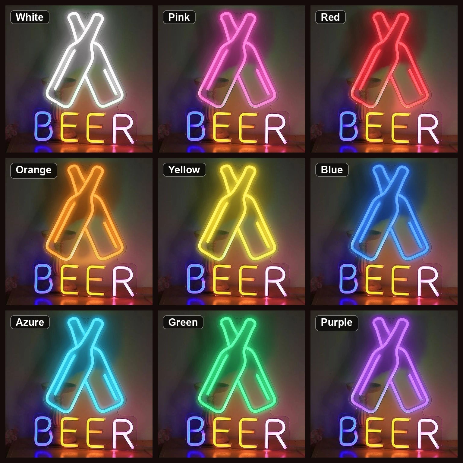 Oktoberfest Cheers Beer Bottle LED Neon Sign Garage Man Cave Neon Sign - Shineneon