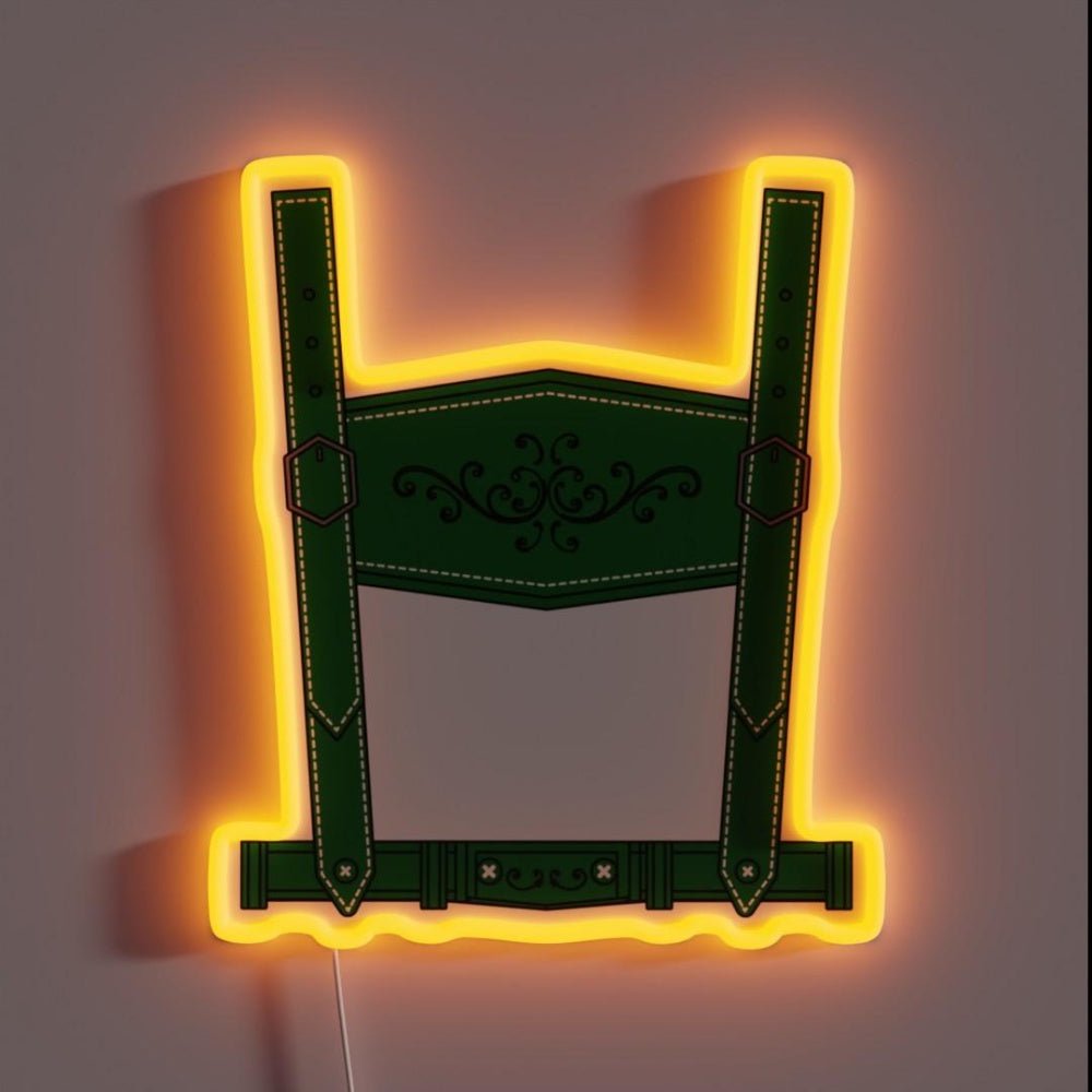 Oktoberfest Lederhosen Green Rgb Led Neon Sign - Shineneon