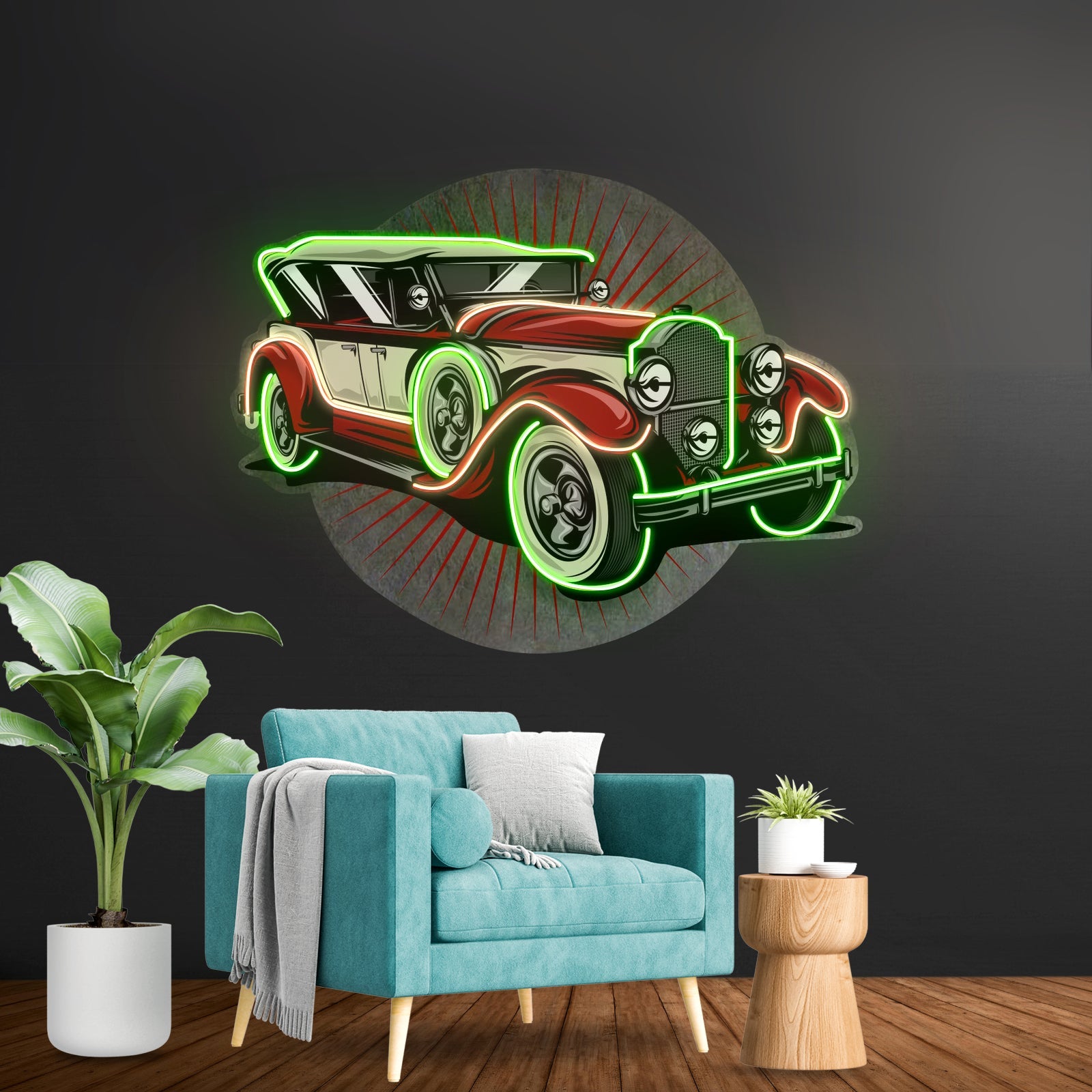 Old Car Power Led Neon Sign Light Custom Led Signs - Shineneon