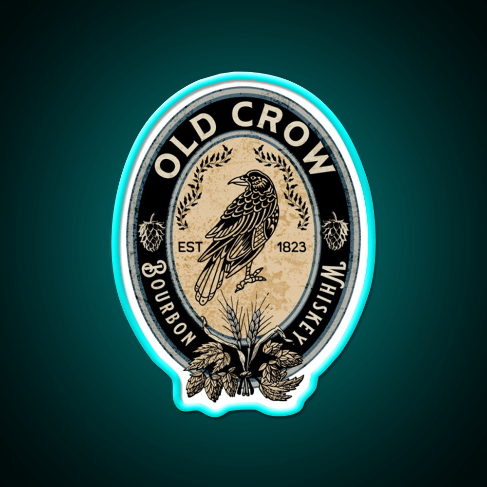 Old Crow Bourbon Whiskey Drink Bar Led Neon Sign Rgb Color - Shineneon