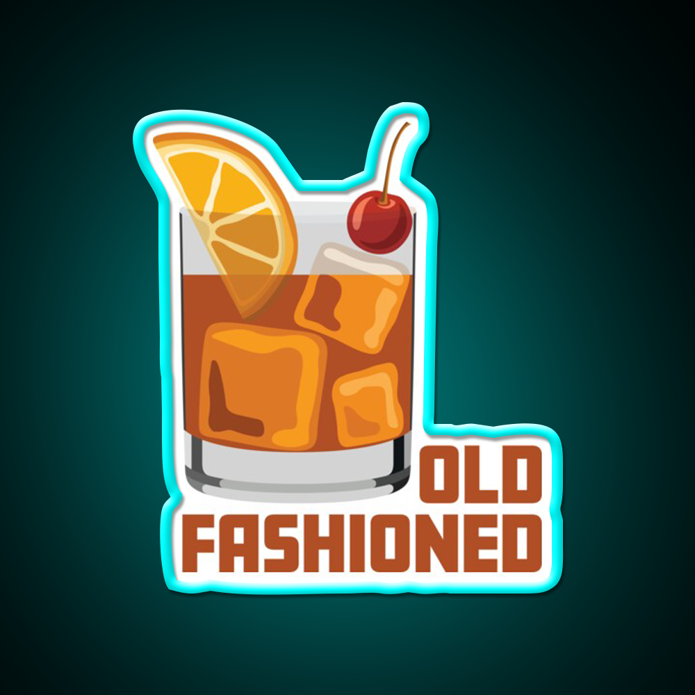 Old Fashioned Cocktail Bar Decor Led Neon Sign Rgb Color
