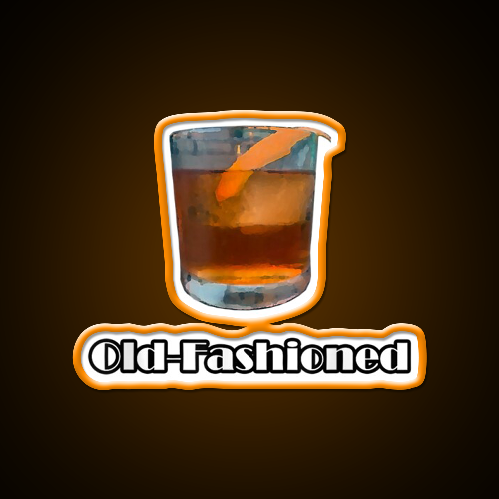 Old Fashioned Cocktail Bar Decor Led Neon Sign Drink Lounge Art Rgb Color - LED neon sign view 6