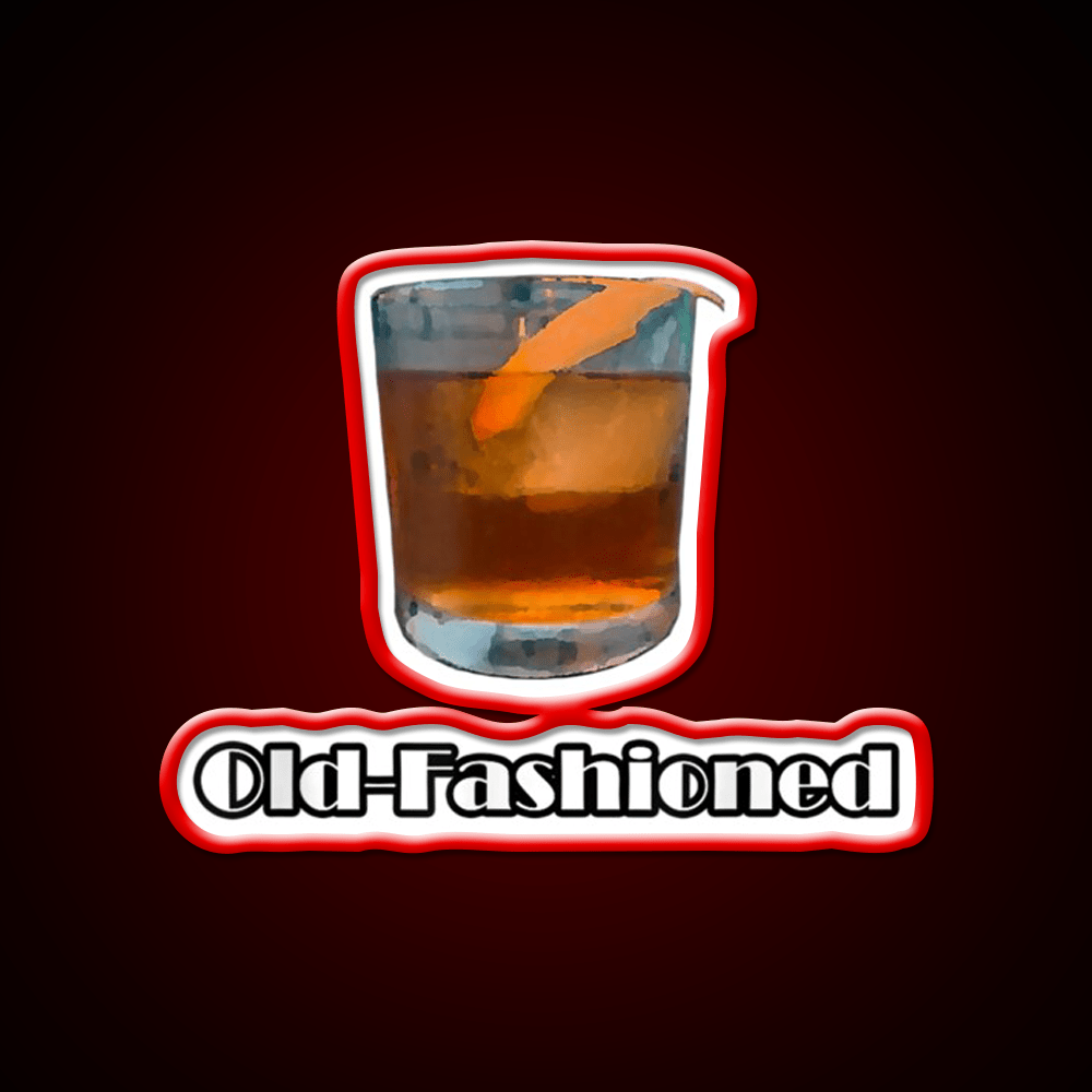 Old Fashioned Cocktail Bar Decor Led Neon Sign Drink Lounge Art Rgb Color - Shineneon